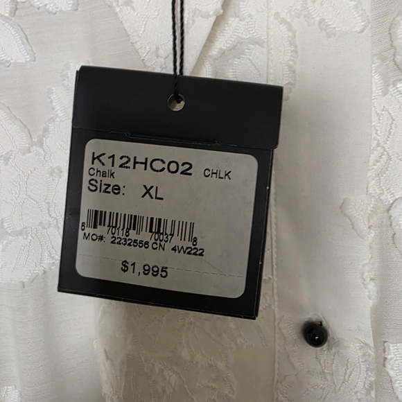 St John Collection XL Floral Shirtdress Fil Coupe Chalk NWT - Picture 7 of 15